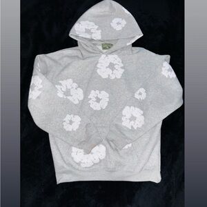 Grey denim tears hoodie